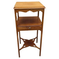 Used Early 20th Century Georgian Three Tier One Drawer Mahogany Side Table