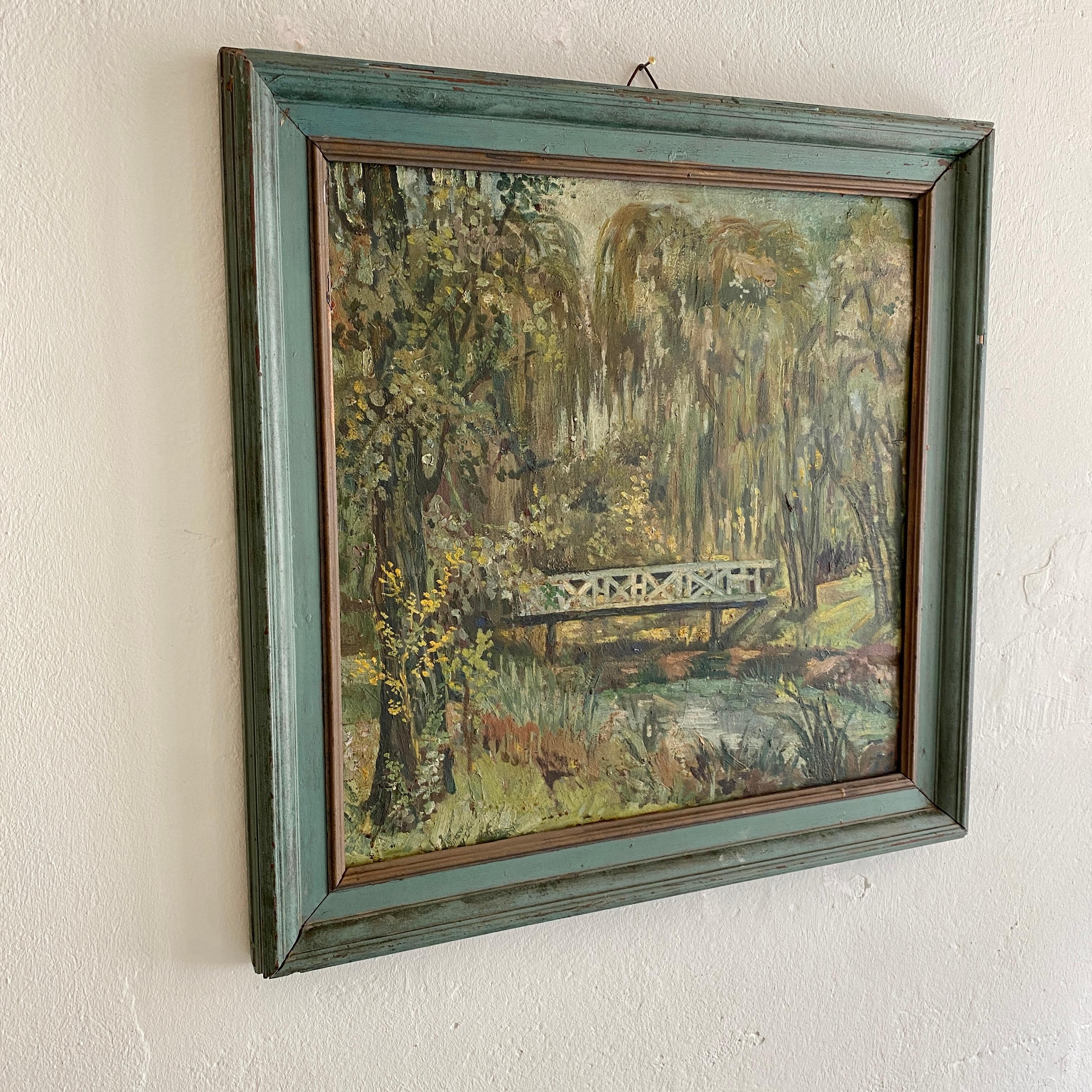 Early 20th Century German Impressionism Landscape Oil Painting, circa 1920 For Sale 1