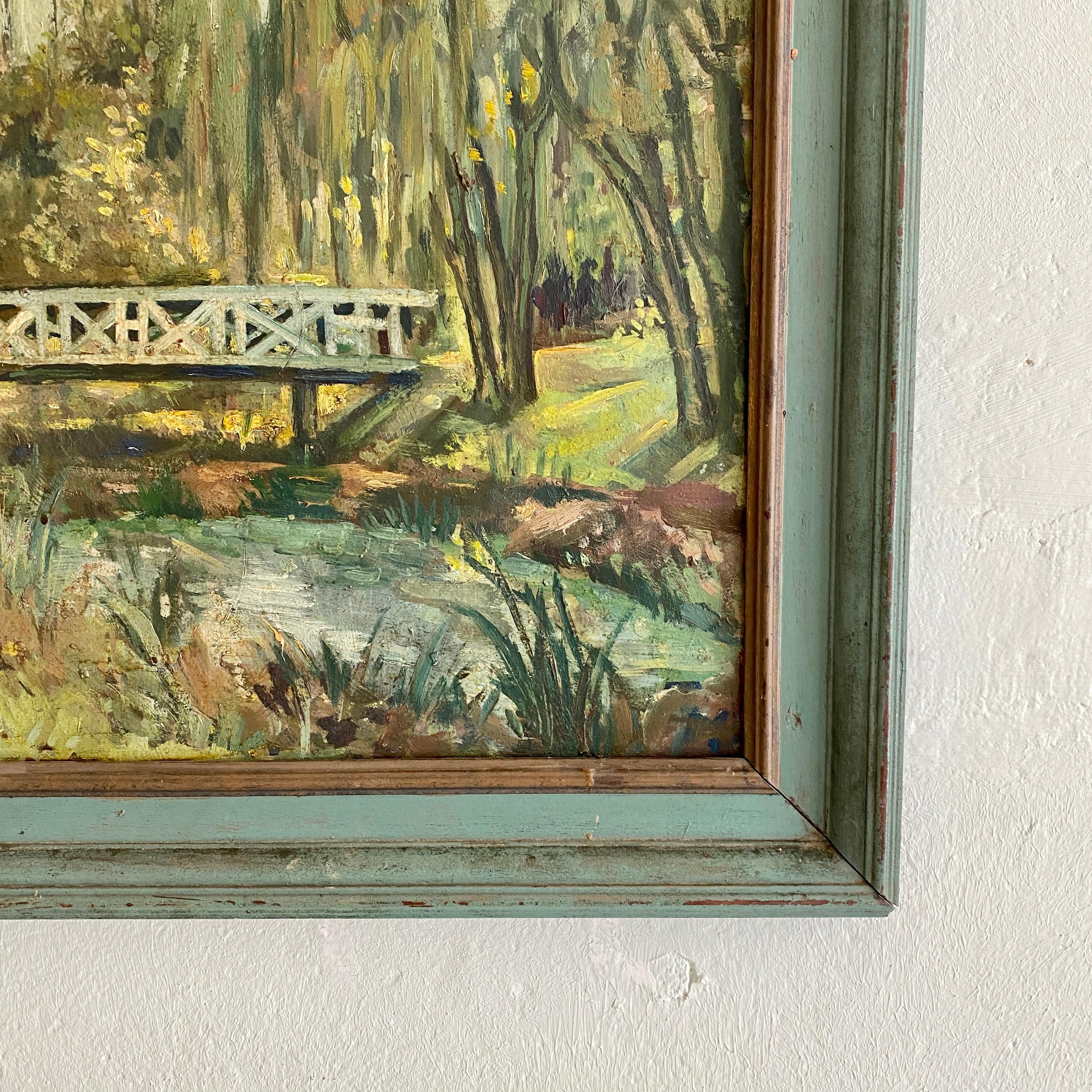 Early 20th Century German Impressionism Landscape Oil Painting, circa 1920 For Sale 2
