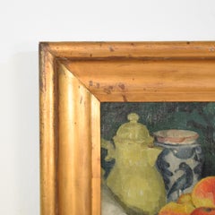 Early 20th Century German Art Deco Still Life Oil Painting, circa 1930