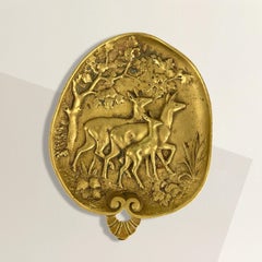 Early 20th Century German Brass Deer Dish