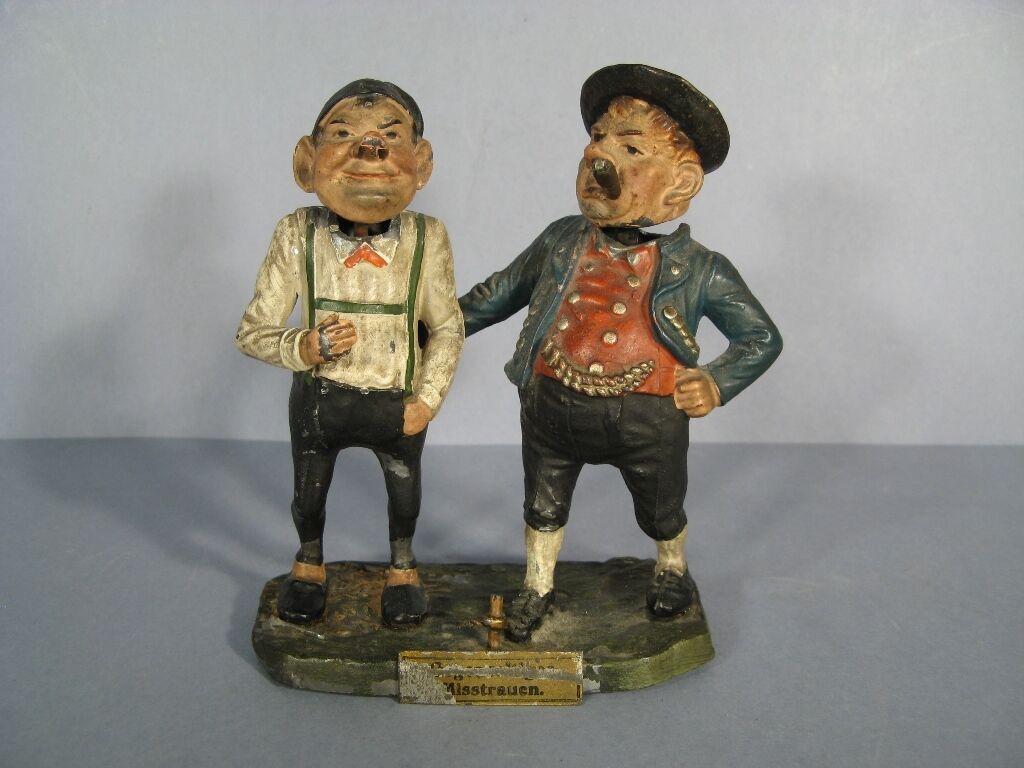 Early 20th-Century German Caricature Animated Metal Sculpture 