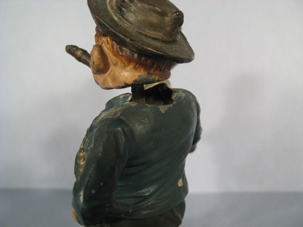 French Early 20th-Century German Caricature Animated Metal Sculpture 