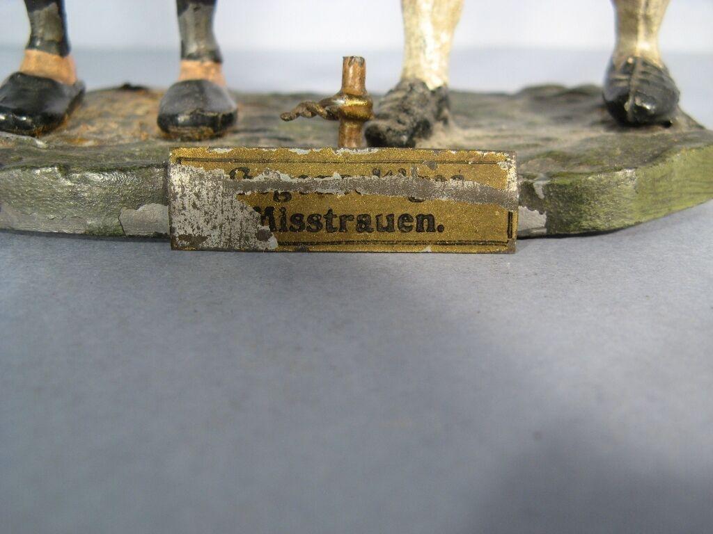 Early 20th-Century German Caricature Animated Metal Sculpture 