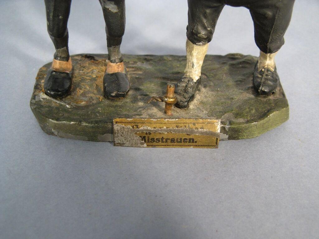 20th Century Early 20th-Century German Caricature Animated Metal Sculpture 