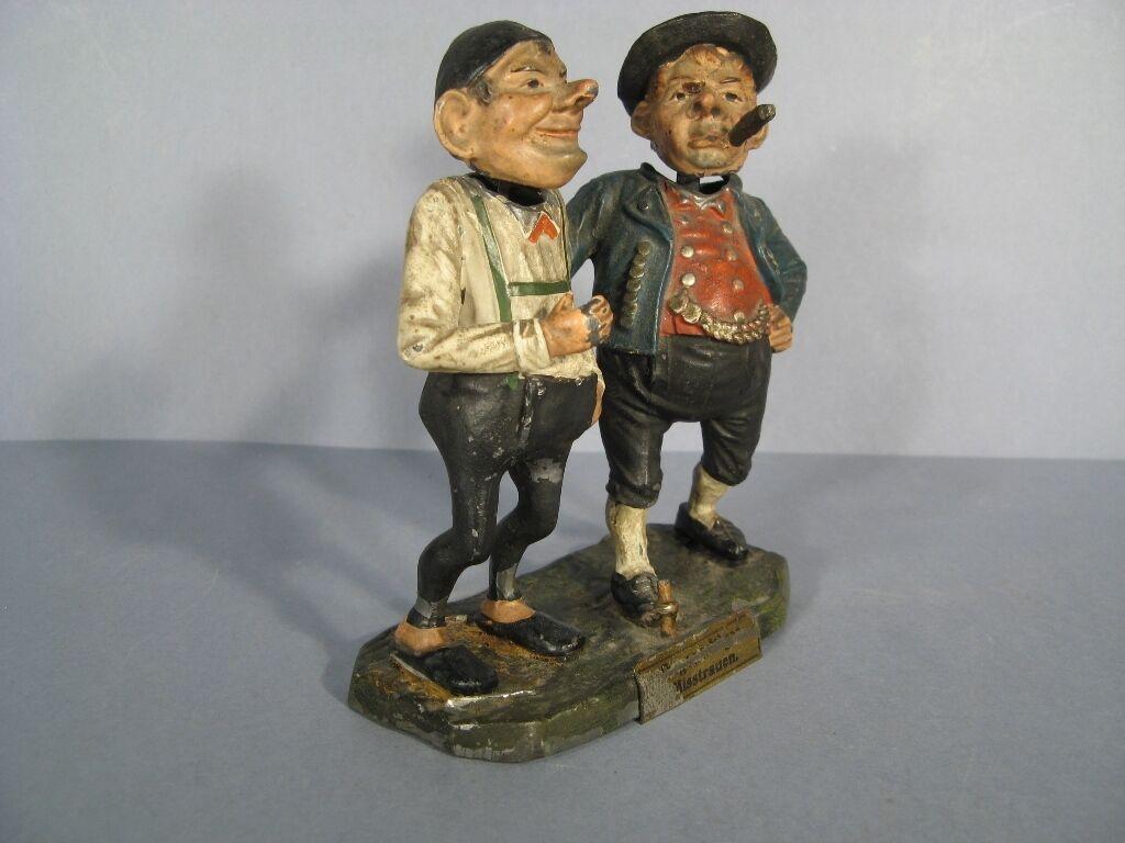 Early 20th-Century German Caricature Animated Metal Sculpture 