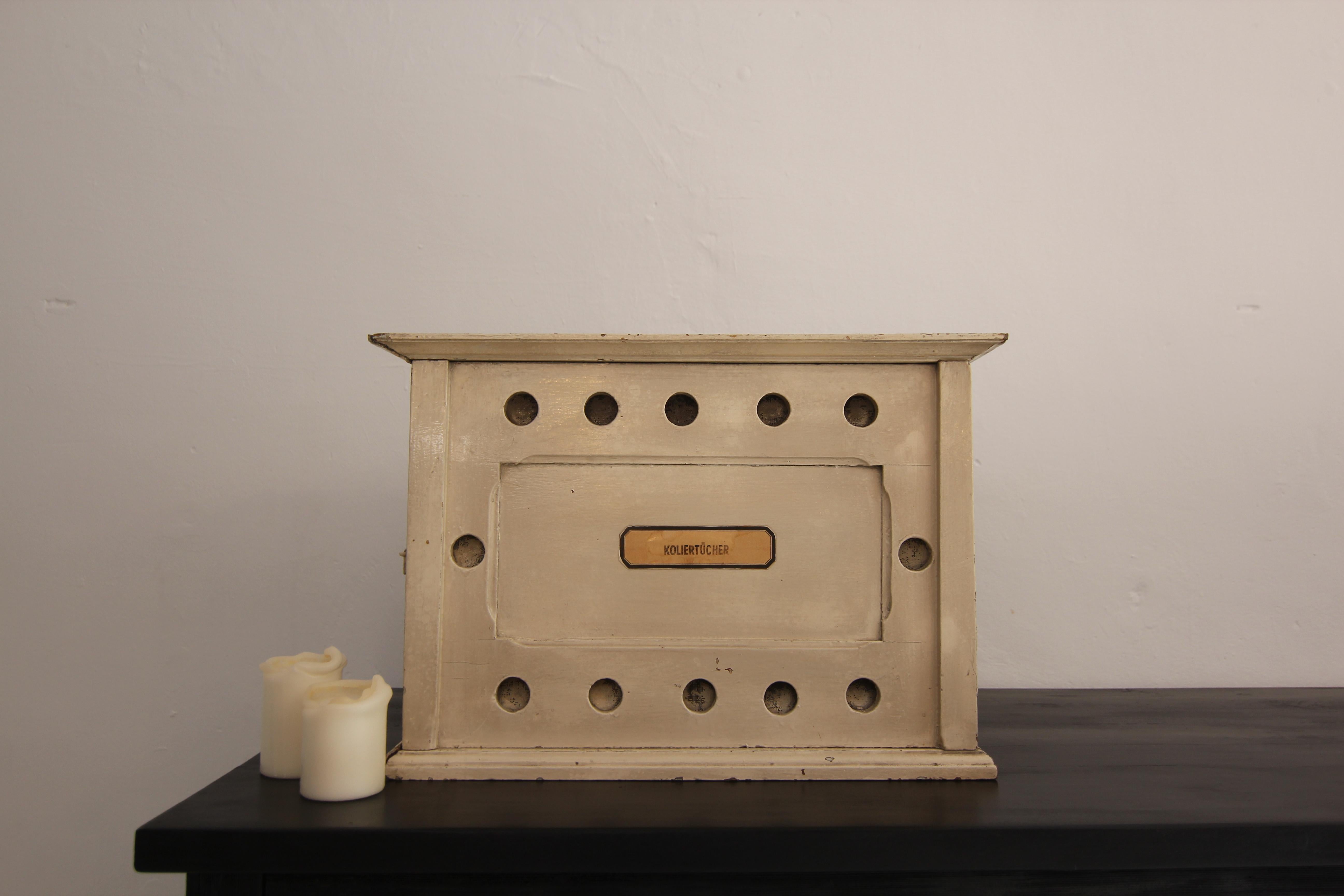 Industrial Early 20th Century German Cheese Dairy Cheesecloths Wall Cabinet