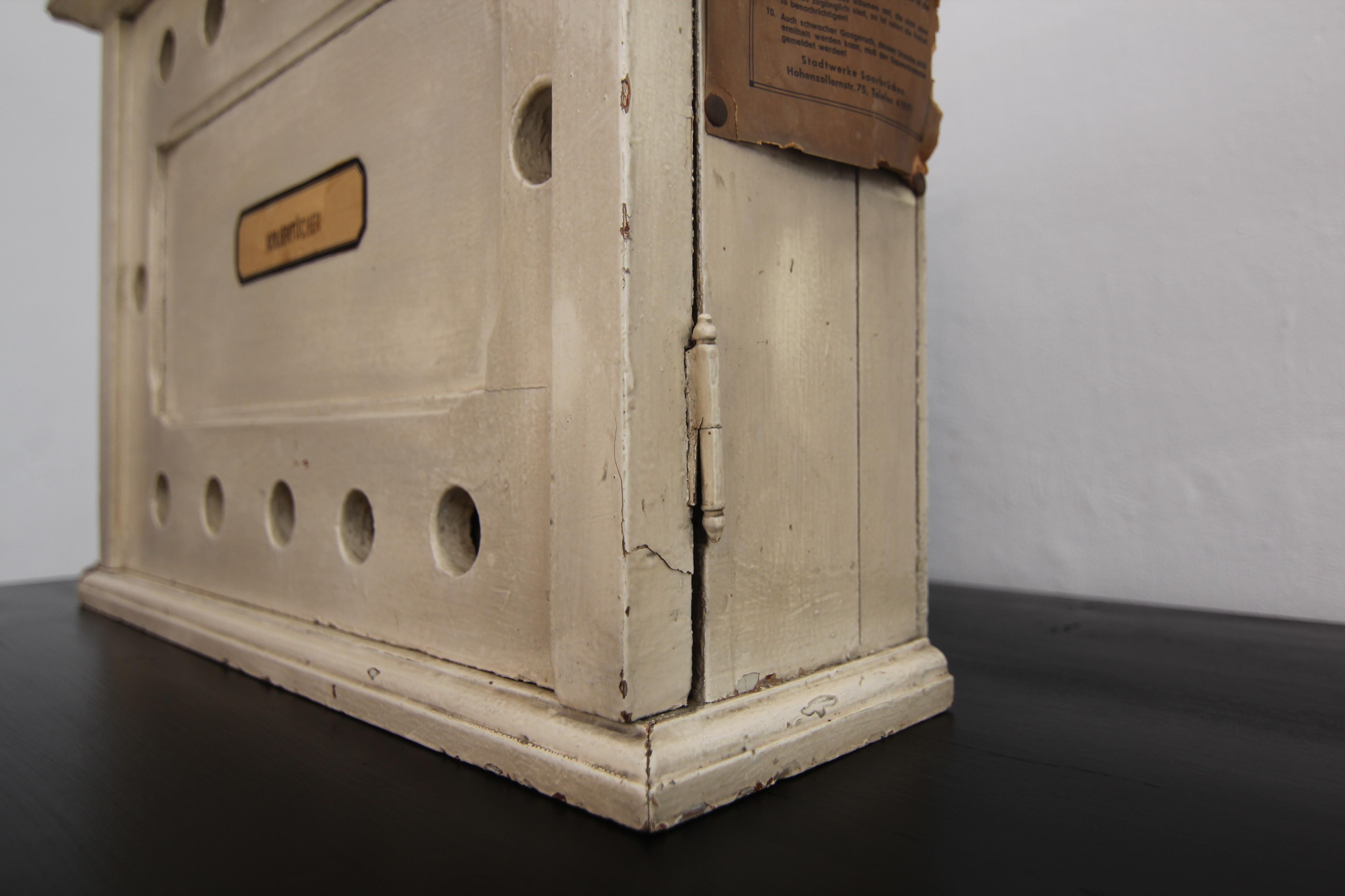 Early 20th Century German Cheese Dairy Cheesecloths Wall Cabinet 2