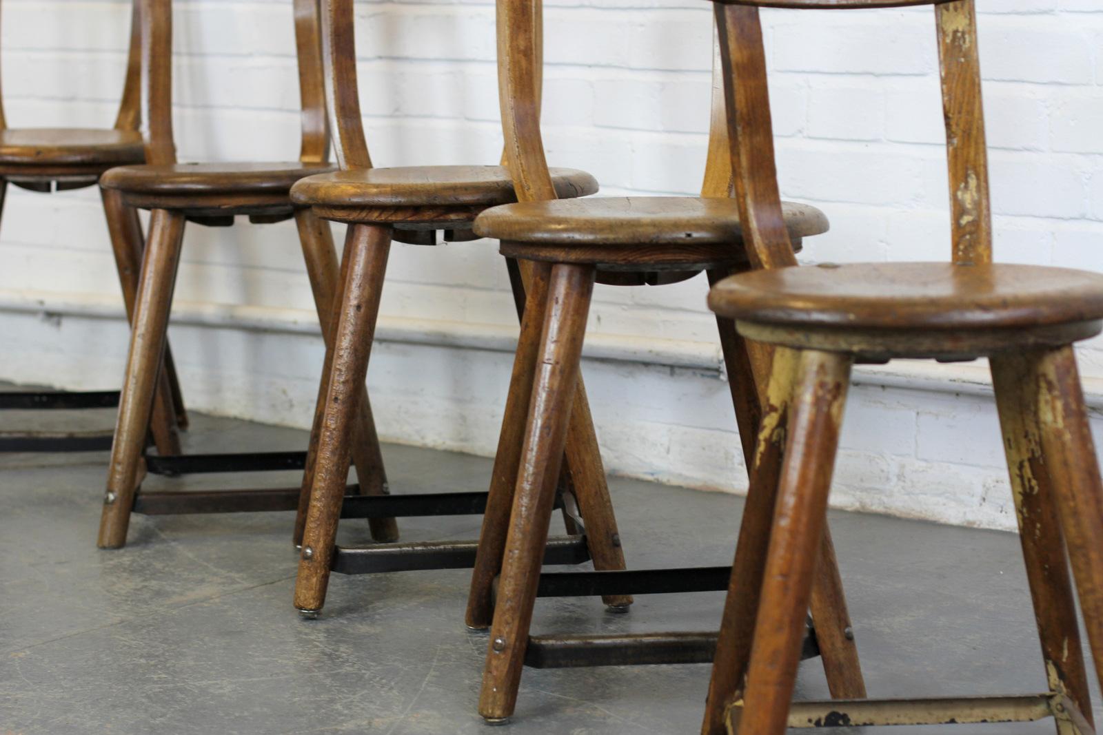 Early 20th Century German Factory Chairs by Ama 6