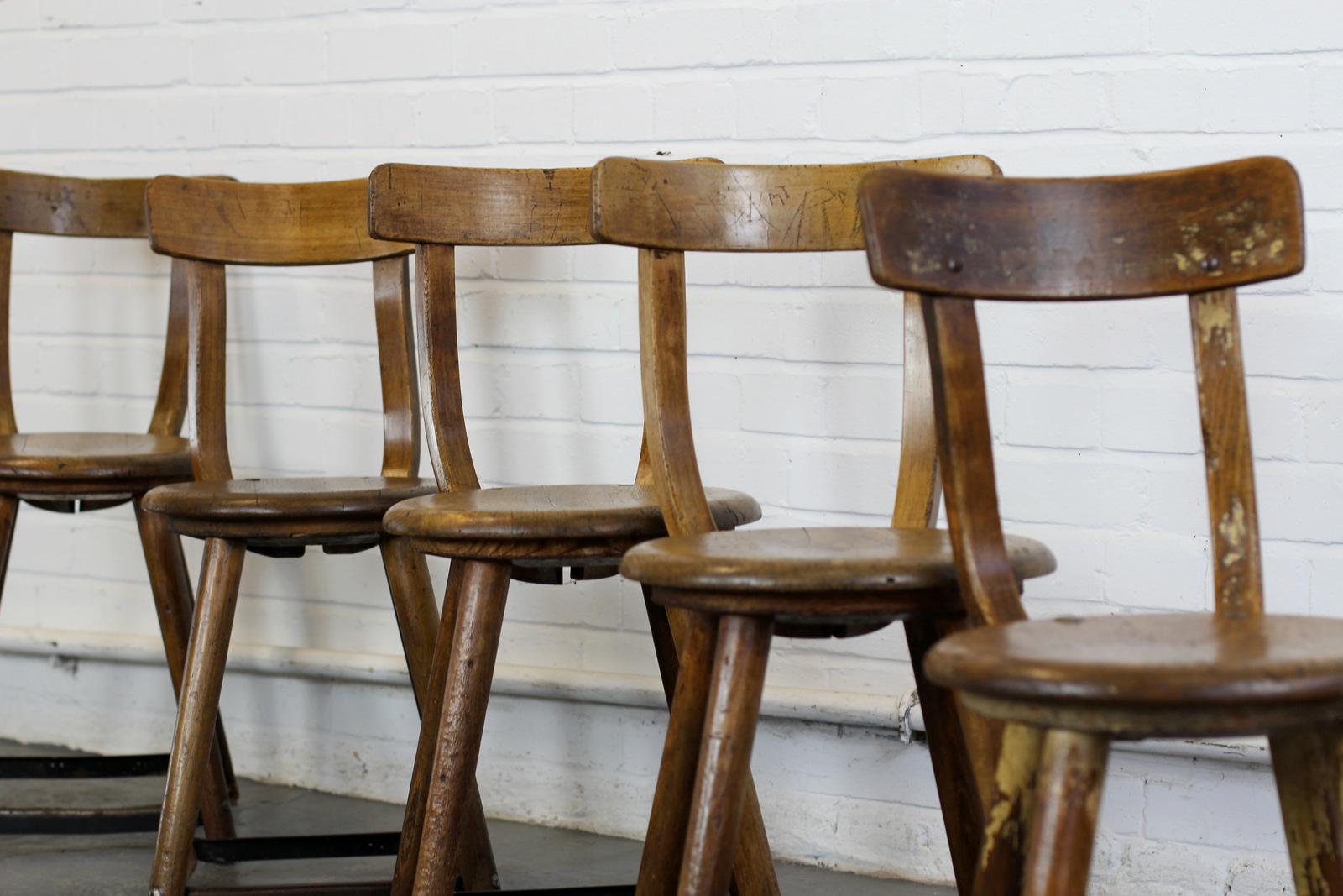 Early 20th Century German Factory Chairs by Ama 7