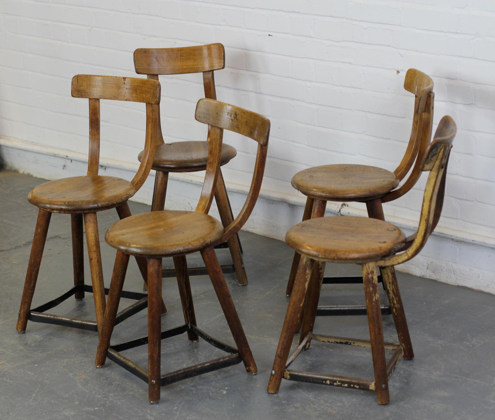 Early 20th Century German Factory Chairs by Ama 1