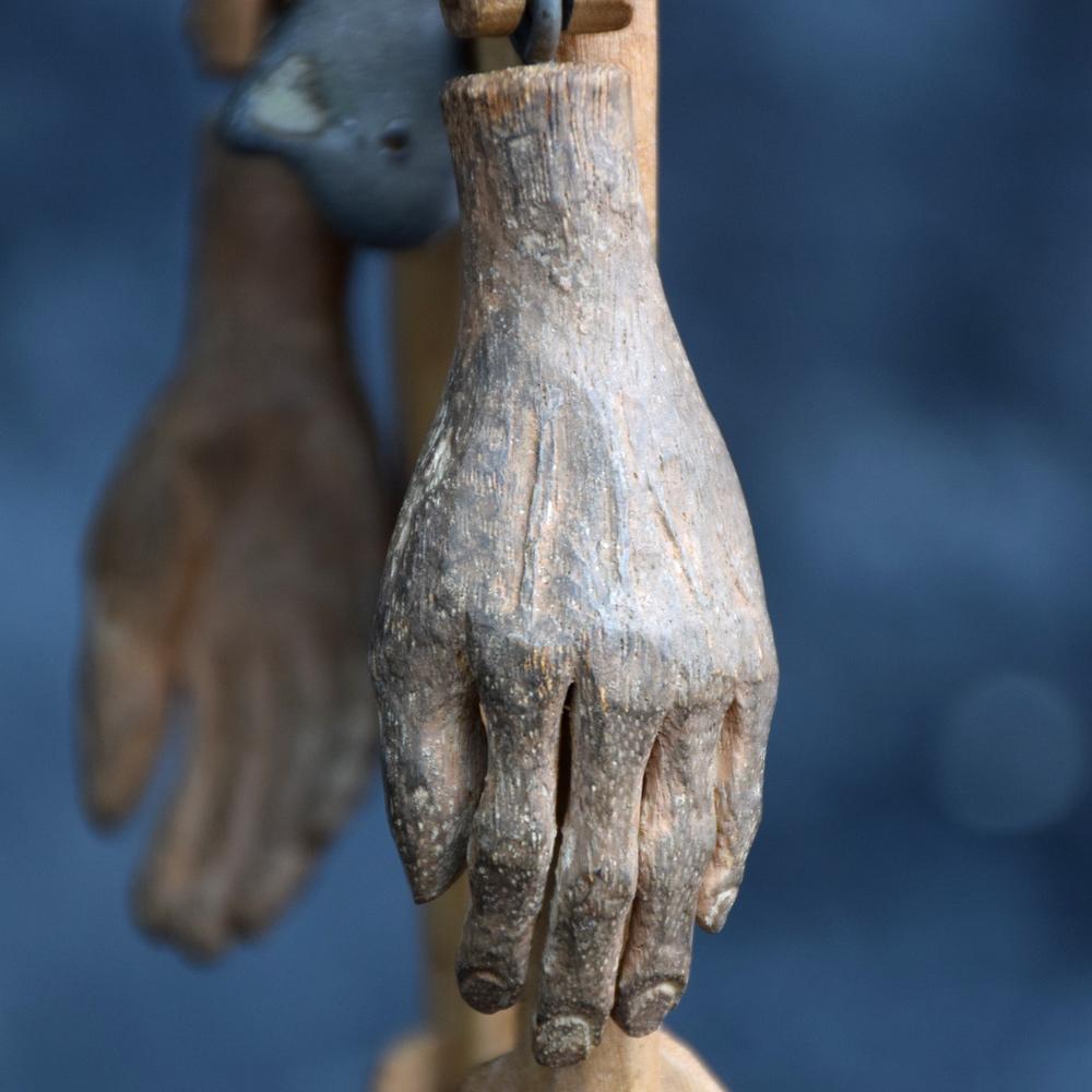 Early 20th Century German Folk-Art Hand Carved Unusual Scrotum Jig Doll 6