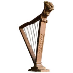 Antique Early 20th Century German Folk Art Shop Display Harp
