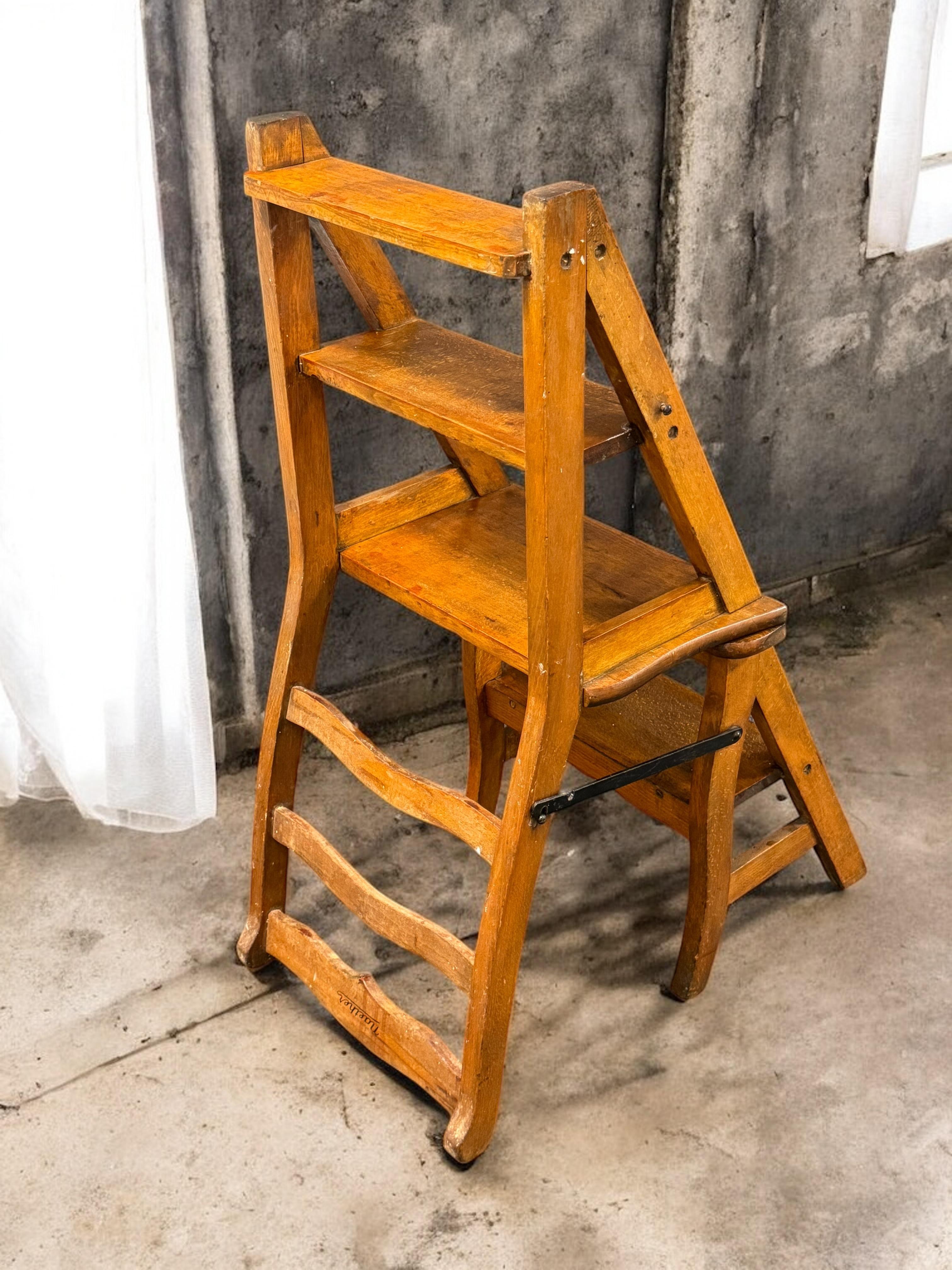 A principios del siglo 20 Alemán Francés Metamórfico Biblioteca Pasos Granja Silla 1900s en venta 12