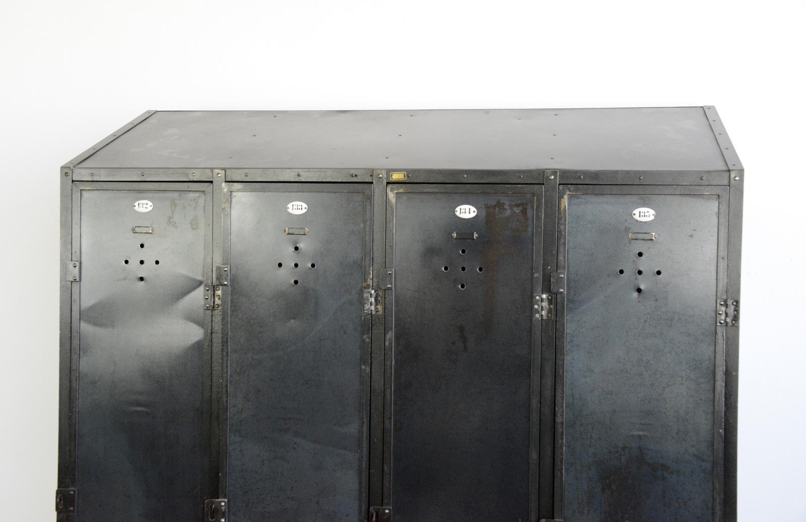 Early 20th Century German Industrial Lockers, circa 1910 In Good Condition In Gloucester, GB