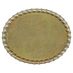 Early 20th Century German Jugendstil Hammered Brass Tray