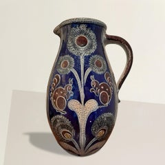 Early 20th Century German Salt Glazed Pitcher