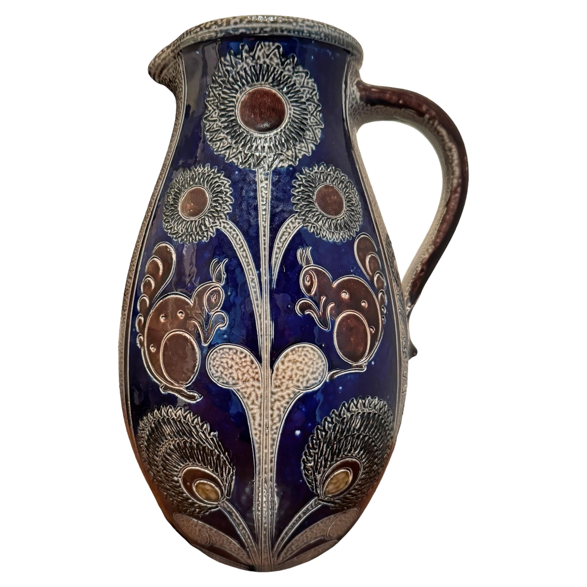 Early 20th Century German Salt Glazed Pitcher
