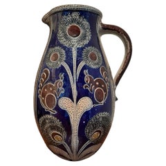 Early 20th Century German Salt Glazed Pitcher