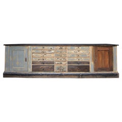 Antique Early 20th Century German Shop Counter or Sideboard in original Paint