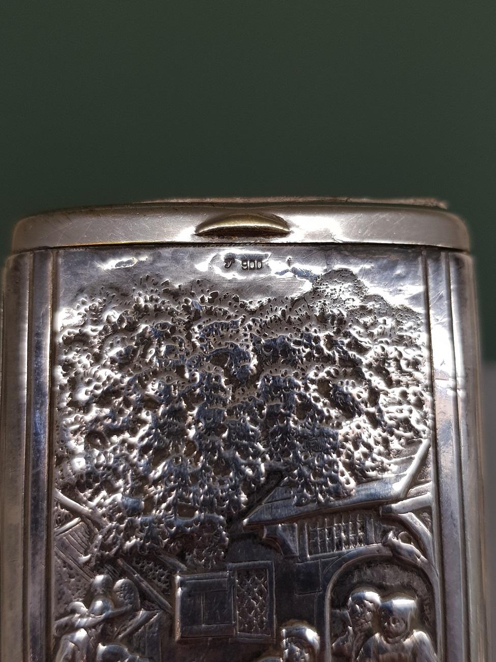Early 20th Century German Silver Matches Holder In Good Condition In Raalte, NL