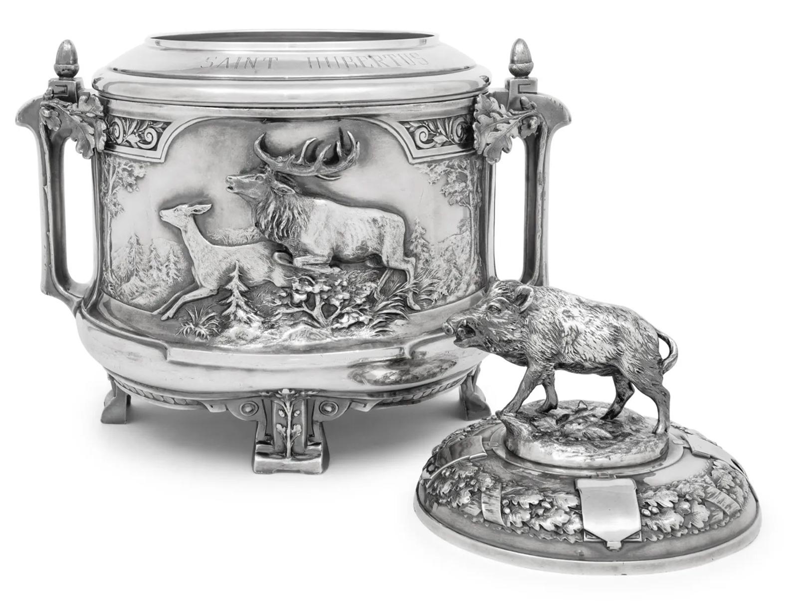 Silver Plate Early 20th Century German Silver-Plate Tureen For Sale