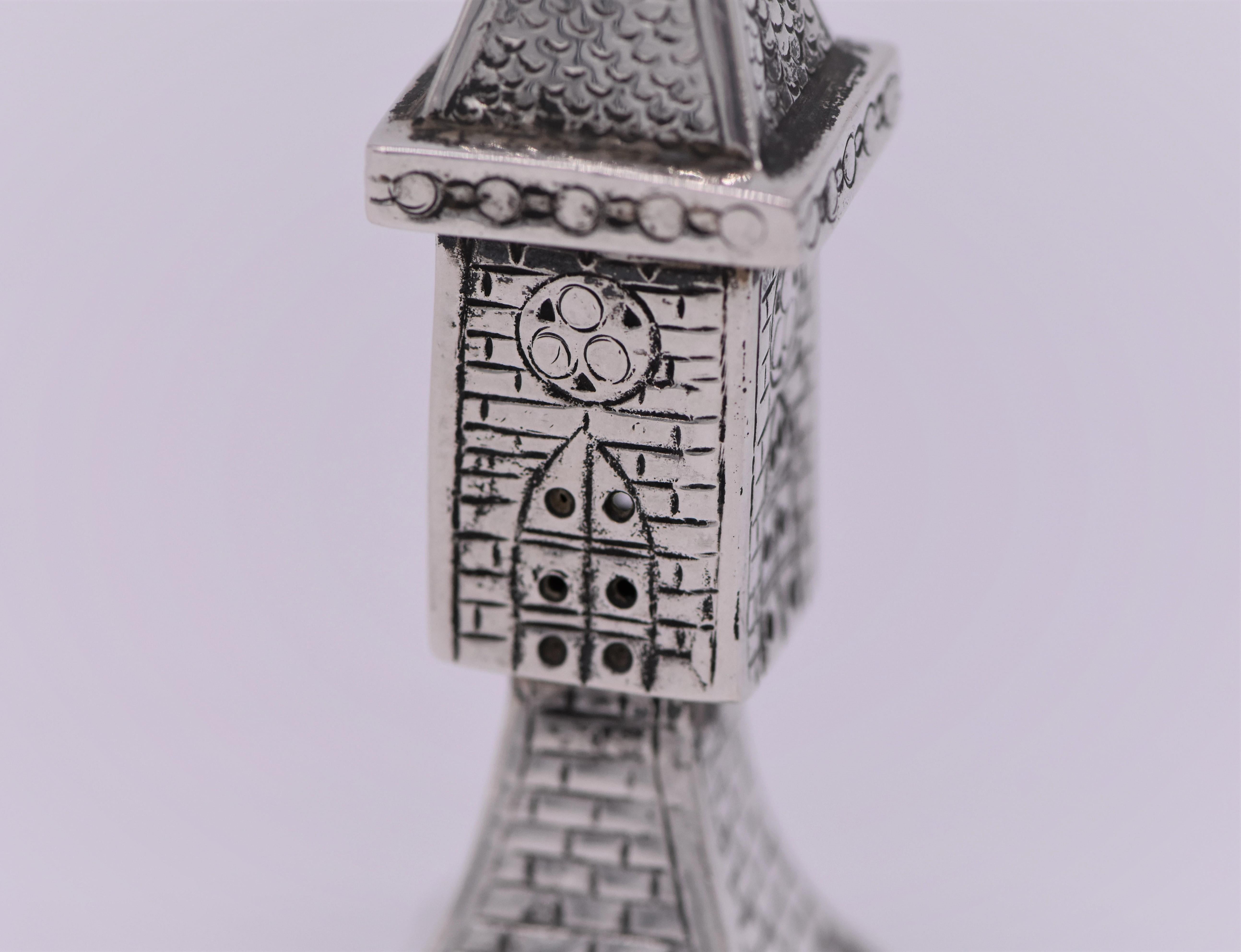 Early 20th Century German Silver Spice Tower For Sale 1