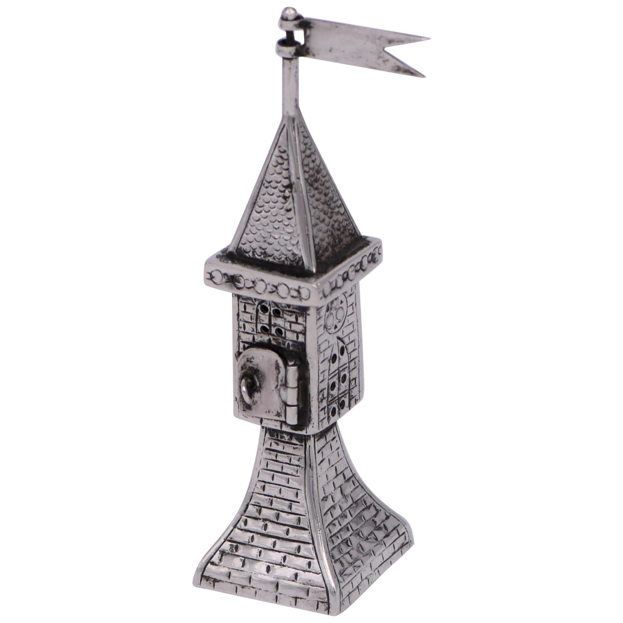 Early 20th Century German Silver Spice Tower