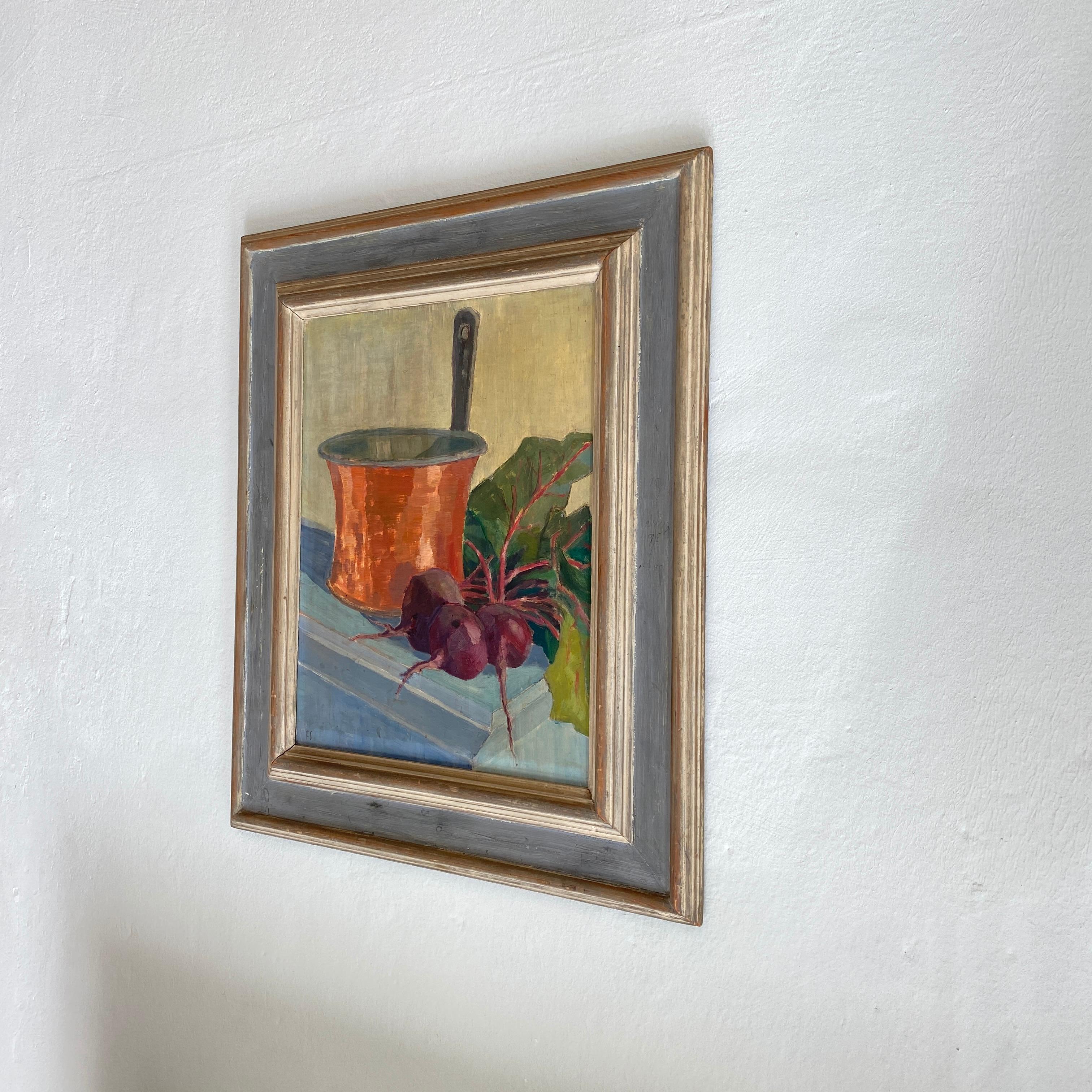Early 20th Century German Still Life Oil Painting, Around 1950 1