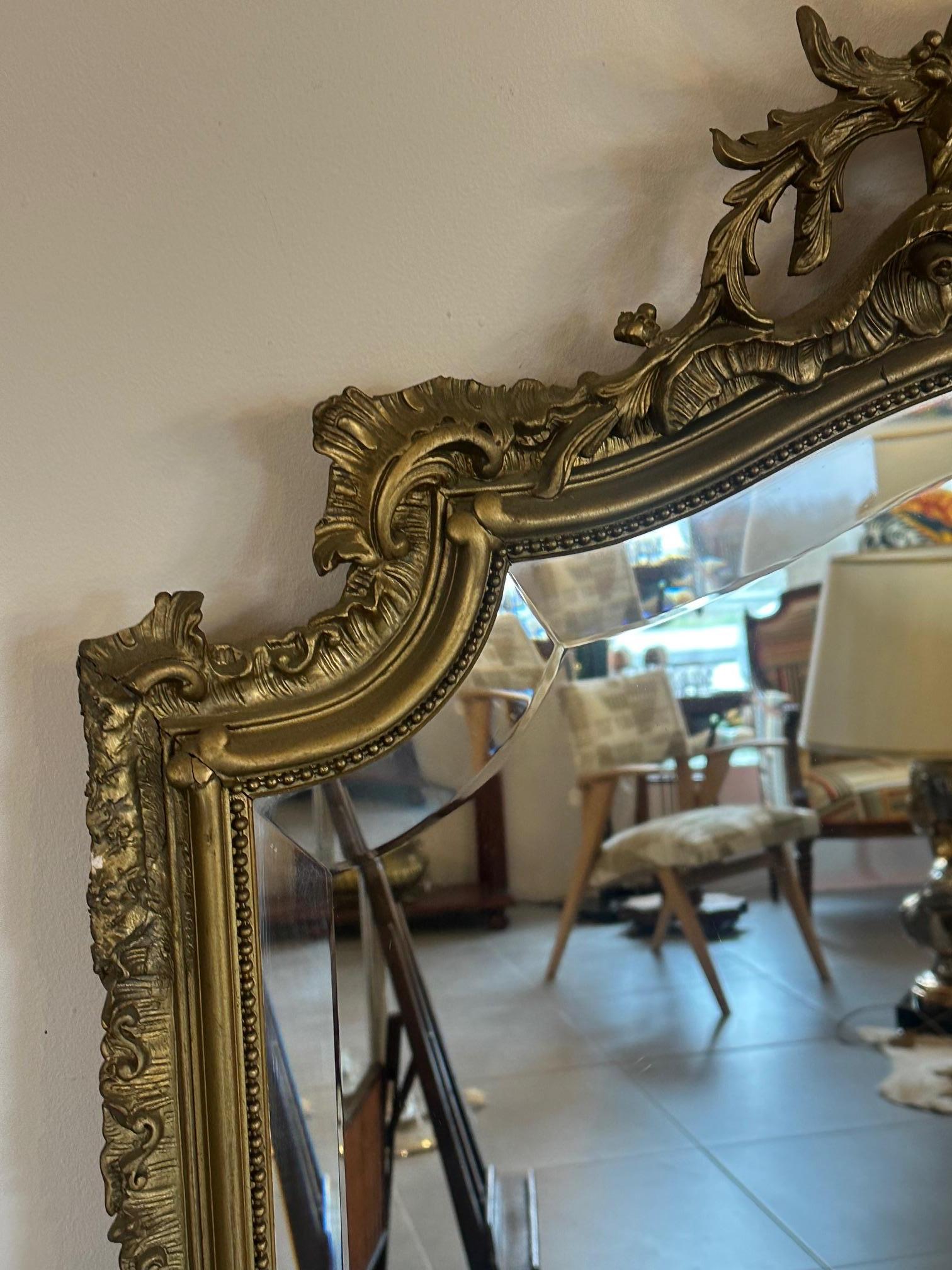 Specchio in Wood dorato dei primi del Novecento, 1900 3