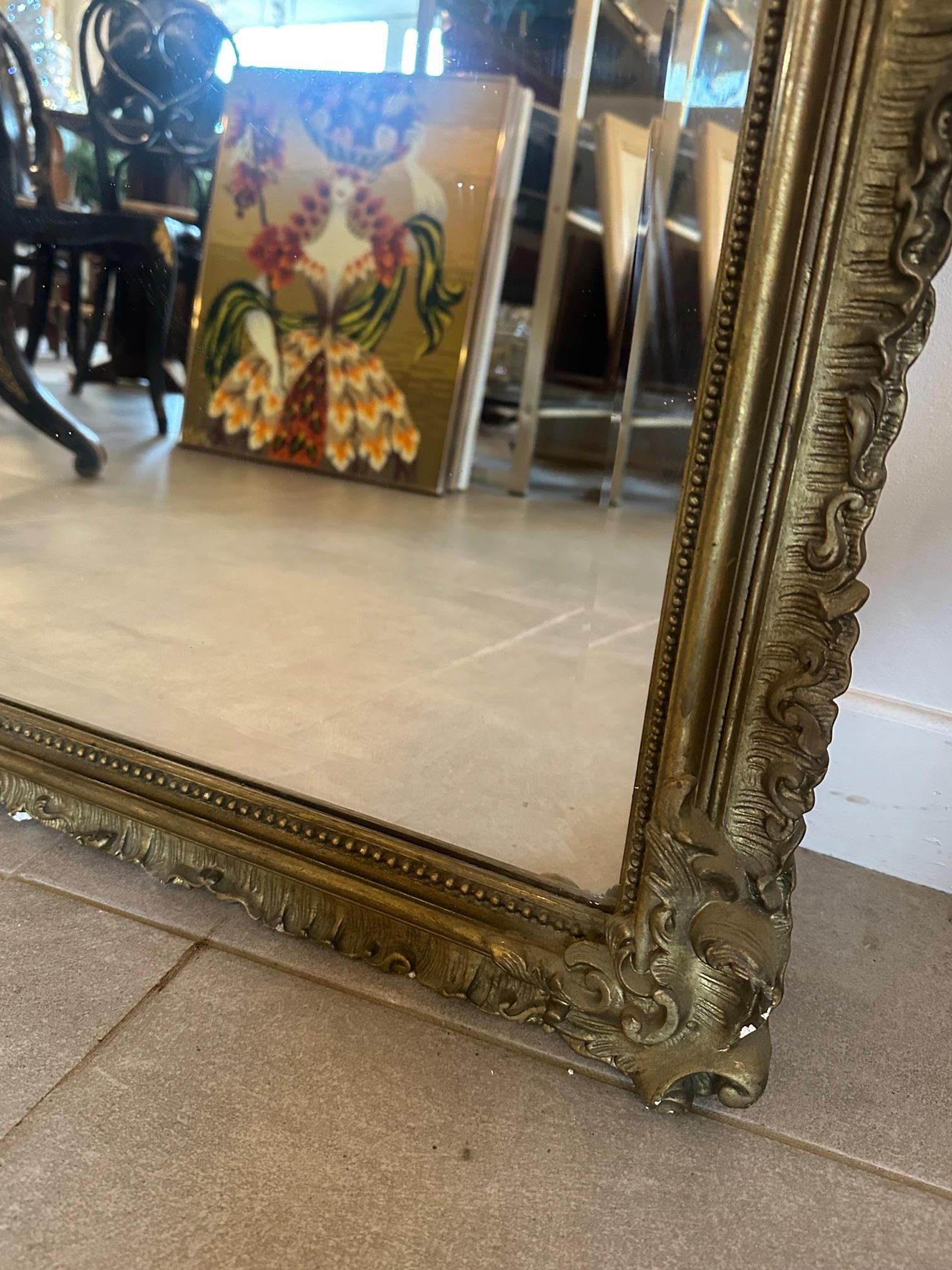 Legno Specchio in Wood dorato dei primi del Novecento, 1900