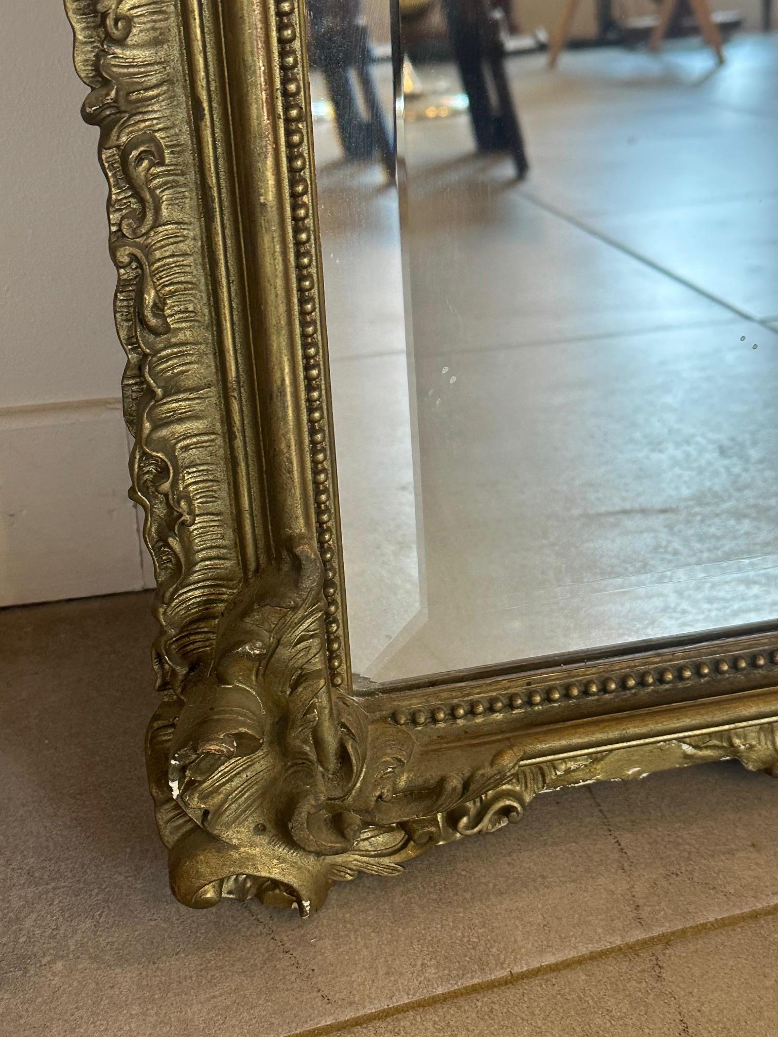 Specchio in Wood dorato dei primi del Novecento, 1900 1