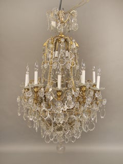 Early 20th Century Gilt Bronze and Cut-Glass Twenty-Five-Light Chandelier