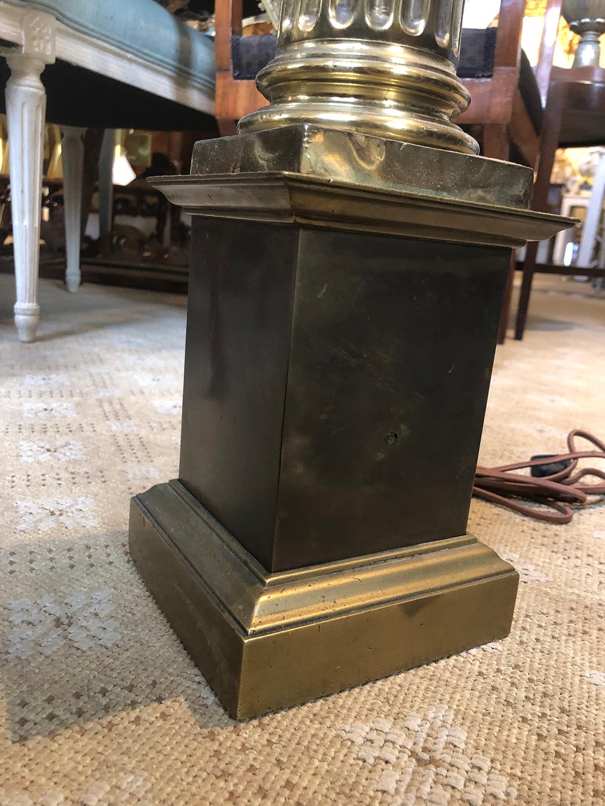 Early 20th Century Gilt Bronze Column Floor Lamp 5