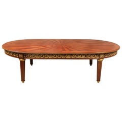 Early 20th Century Gilt Bronze Mounted Louis XVI Style Marquetry Coffee Table