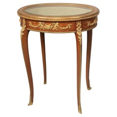 Early 20th Century Gilt Bronze Mounted Parquetry Vitrine Table by François Linke