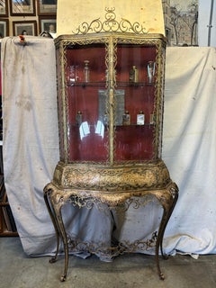 Early 20th Century Gilt Metal Italian Storage Cabinet
