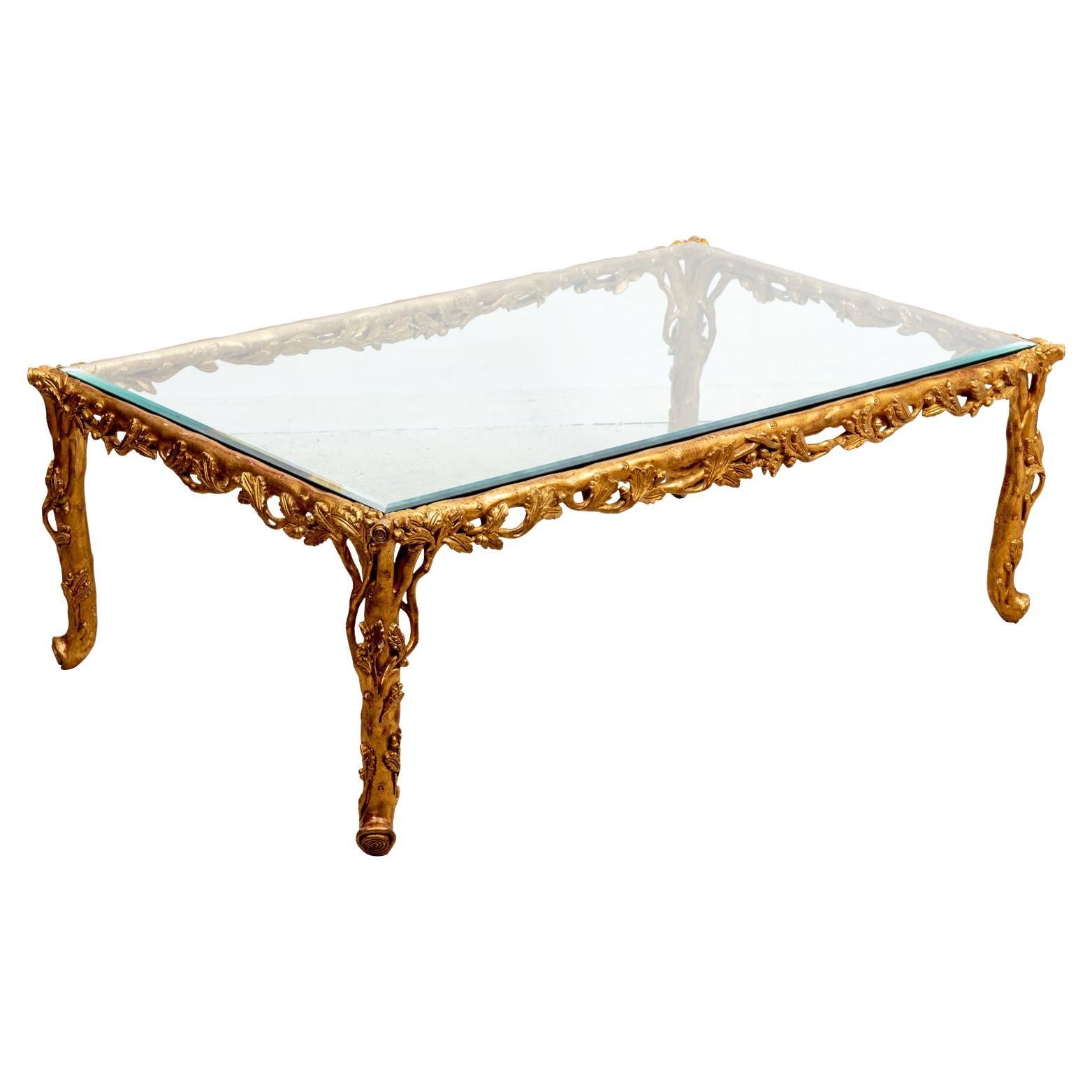 Early20th Oval Coffee Table on Cast Iron Base For Sale at 1stDibs