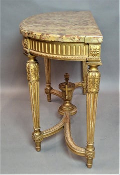 Early 20th Century Giltwood Console Table by Charles Bernel