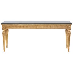 Early 20th Century Giltwood / Marble-Top Console Table