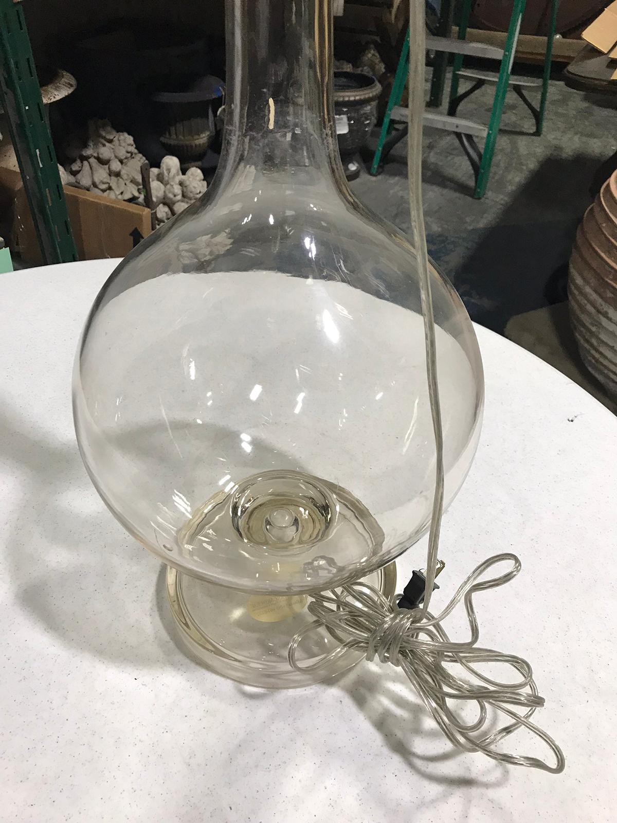 Early 20th Century Glass Bottle as Lamp 7