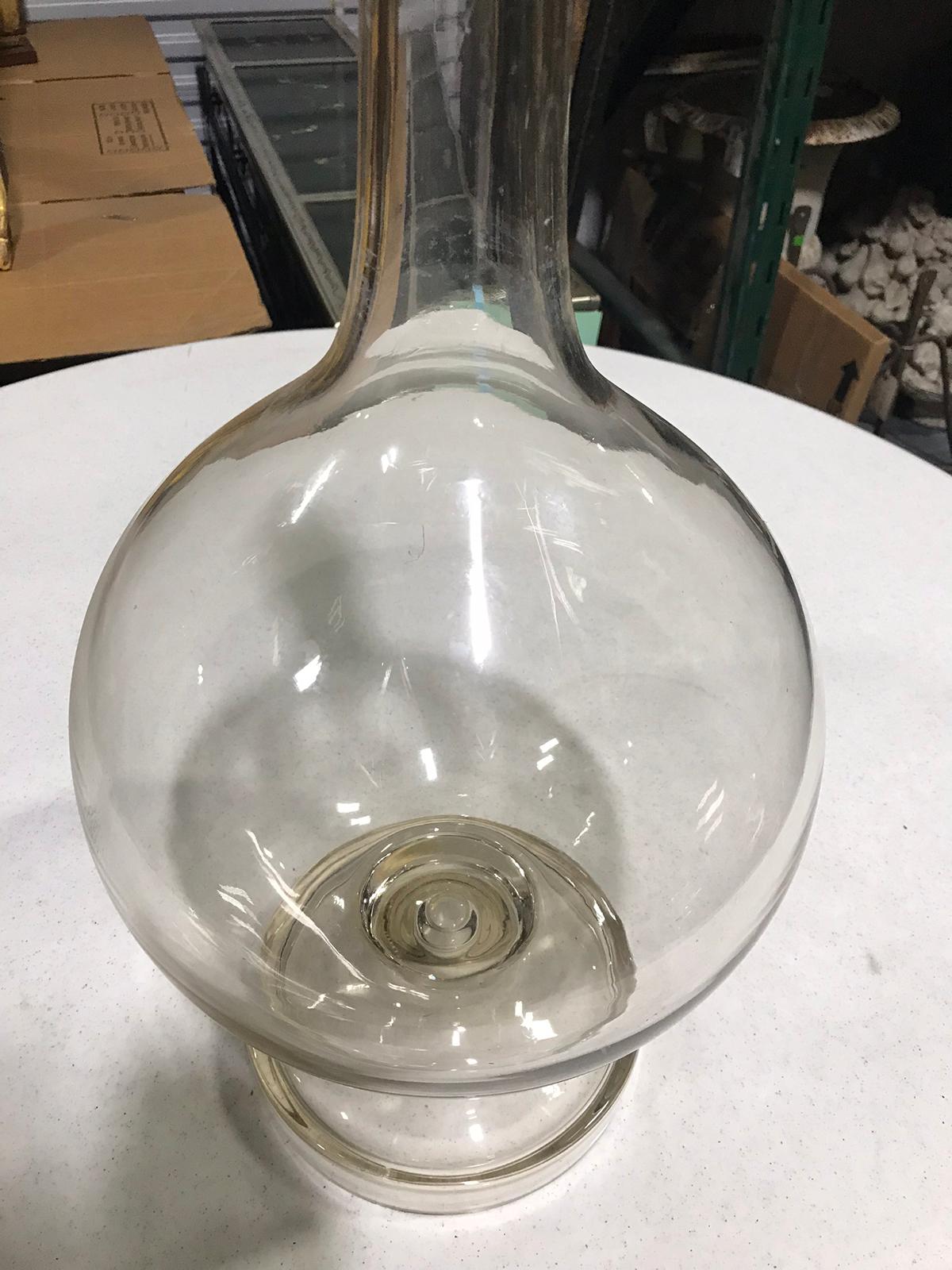 Early 20th Century Glass Bottle as Lamp 3