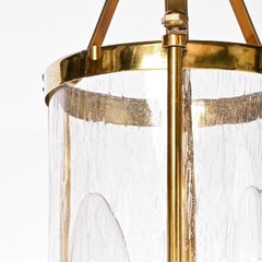 Early 20th Century Glass & Brass Lantern