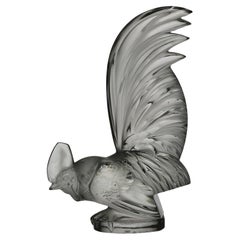 Early 20th Century Glass Car Mascot entitled "Coq Nain" by René Lalique