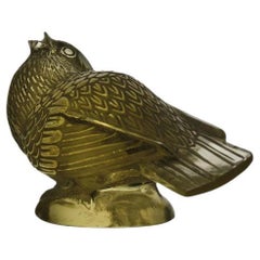 Early 20th Century Glass Sculpture "Chardonneret Moqueur" by Rene Lalique