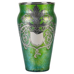Early 20th Century Glass "Silvered Armorial Vase" by Loetz Witwe