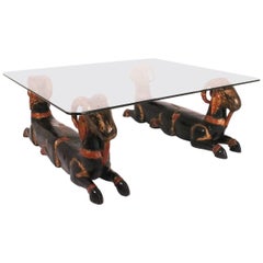 Early 20th Century Glass Topped Coffee Table