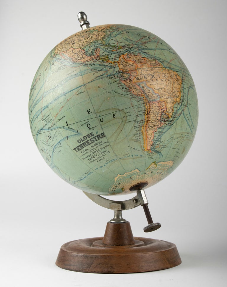 Early 20th Century, Globe Terrestre Edited by Forest Paris For Sale at  1stDibs