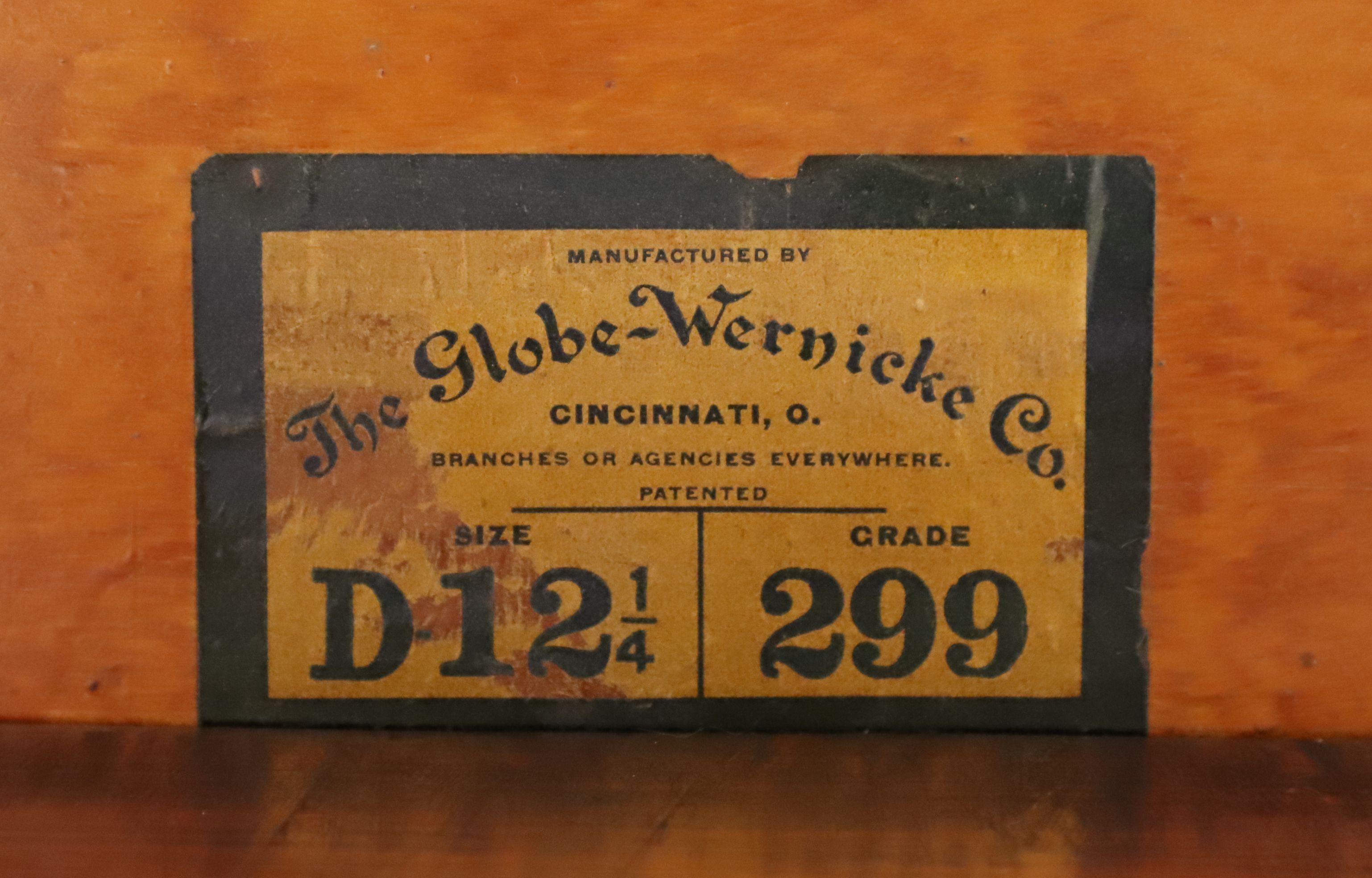 GLOBE WERNICKE 1920s Grade 299 Quartersawn Tiger Oak Barrister Bookcase 3