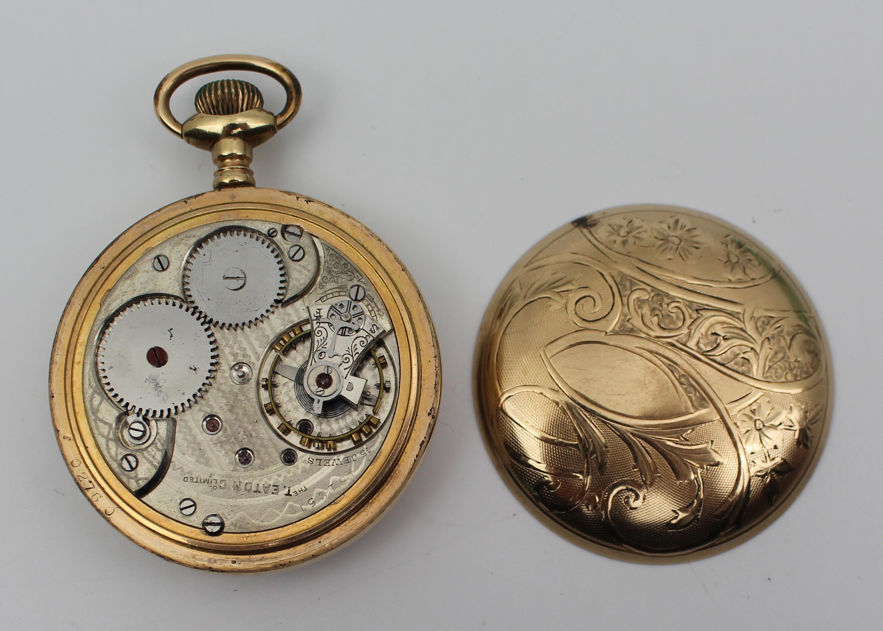Reloj de bolsillo de oro de principios del siglo XX de The T. Eaton Co. Ltd., Canadá - 1 en venta 3